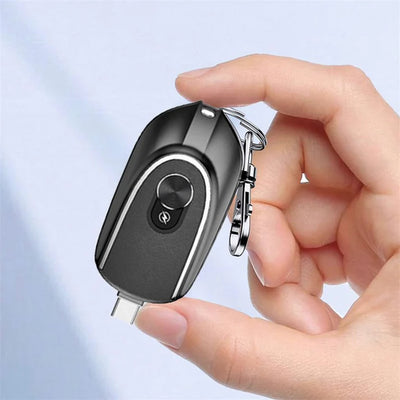 2-in-1 Mini Keychain Power Bank – Portable Charger with 1200mAh Battery