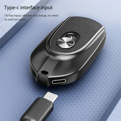 2-in-1 Mini Keychain Power Bank – Portable Charger with 1200mAh Battery