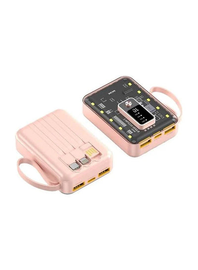 3-in-1 Transparent Power Bank – 10000mAh Fast Charging with PD & Wireless