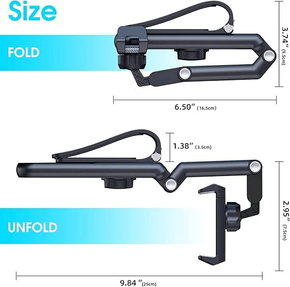 Car Phone Holder Mount – Foldable & 360° Adjustable