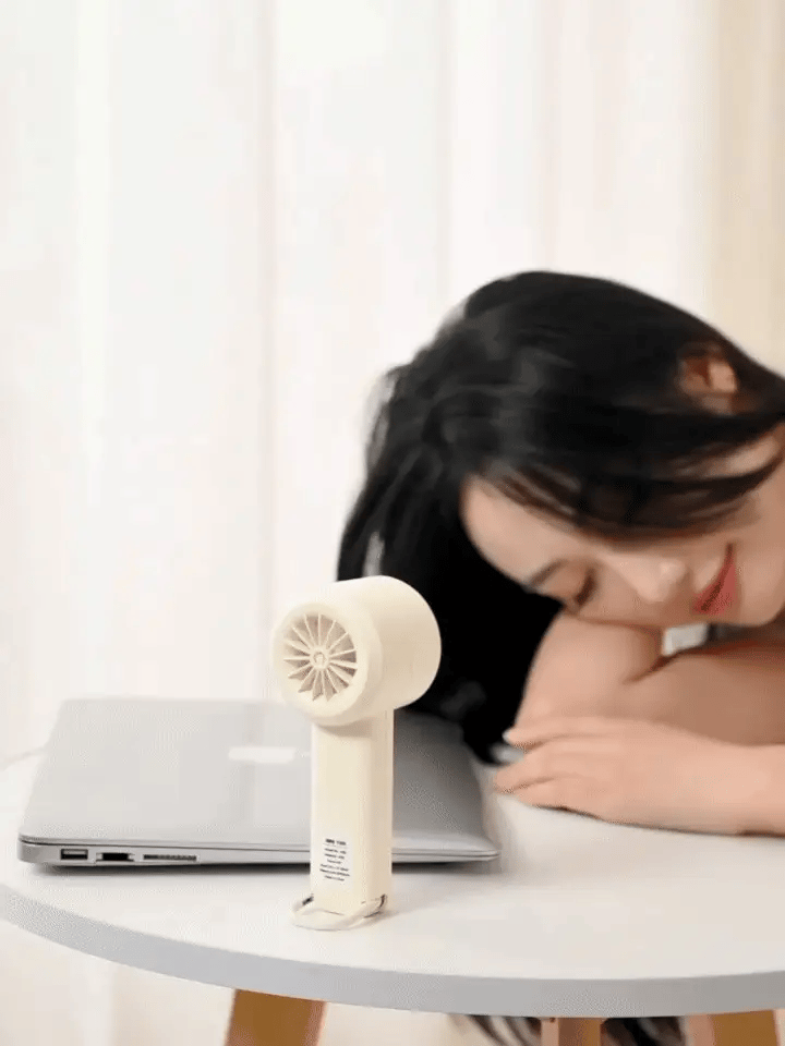 Hoco HX63 – Portable Handheld Fan with LED Display & 5 Speeds