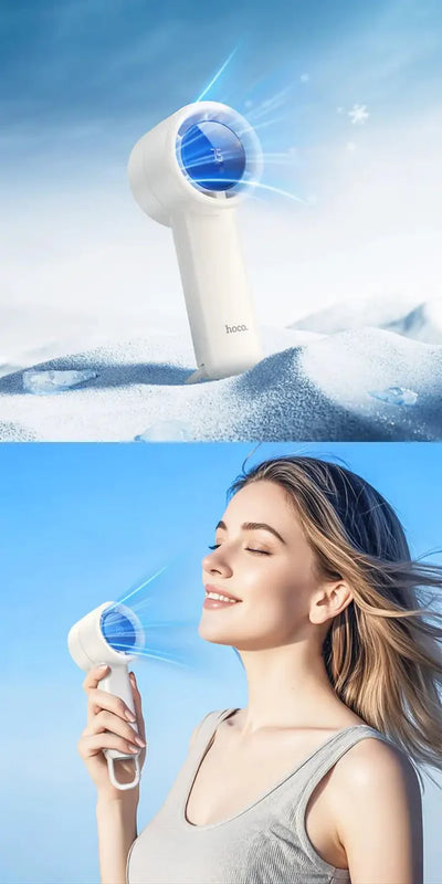 Hoco HX63 – Portable Handheld Fan with LED Display & 5 Speeds