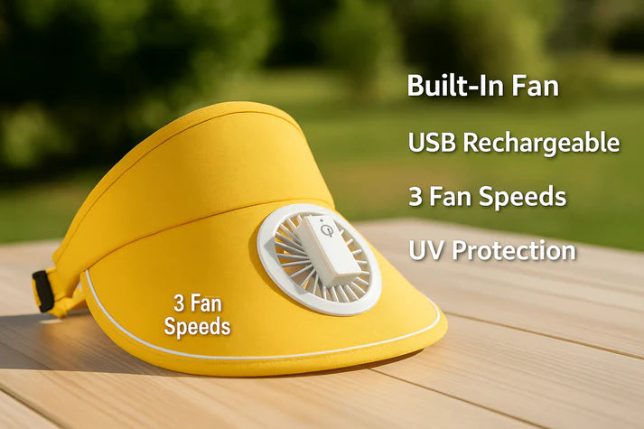 Mini Sun Fan Hat – Cooling Hat with Built-in Portable Fan