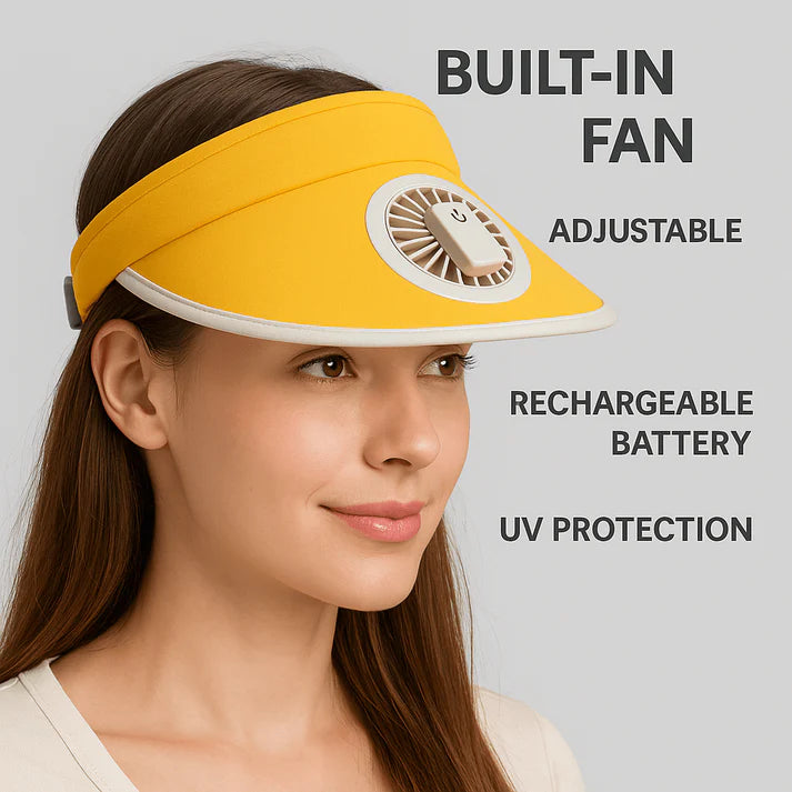 Mini Sun Fan Hat – Cooling Hat with Built-in Portable Fan