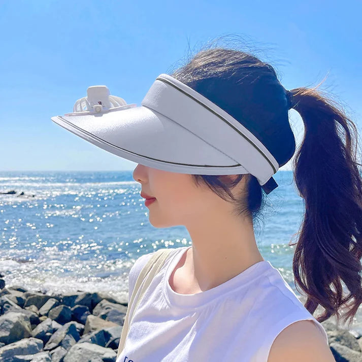 Mini Sun Fan Hat – Cooling Hat with Built-in Portable Fan