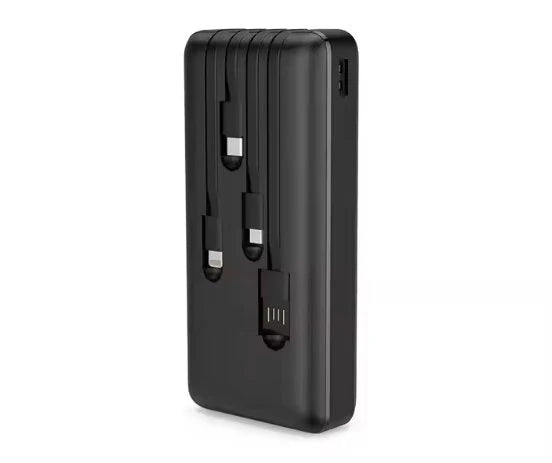 Power Bank with Built-in USB Cables – All-in-One Portable Charger