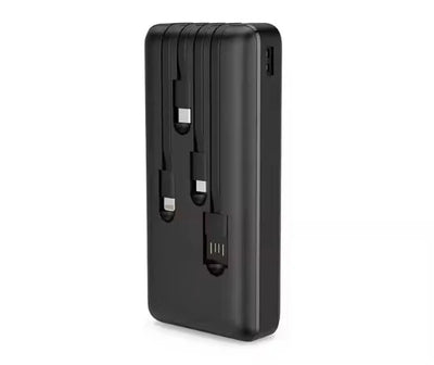 Power Bank with Built-in USB Cables – All-in-One Portable Charger